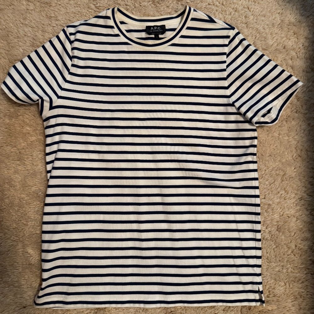 APC Striped T-Shirt, Size Large
